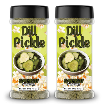 Smash Seasonings Dill Pickle Popcorn Seasoning - 2 Pack Of Delicious Popcorn Seasoning In A Shaker Bottle 3Oz