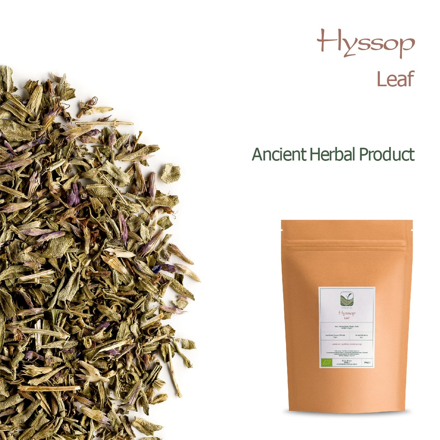 Valley of Tea Organic Hyssop Leaf Herbal Tea - 7.05 Ounce Pack