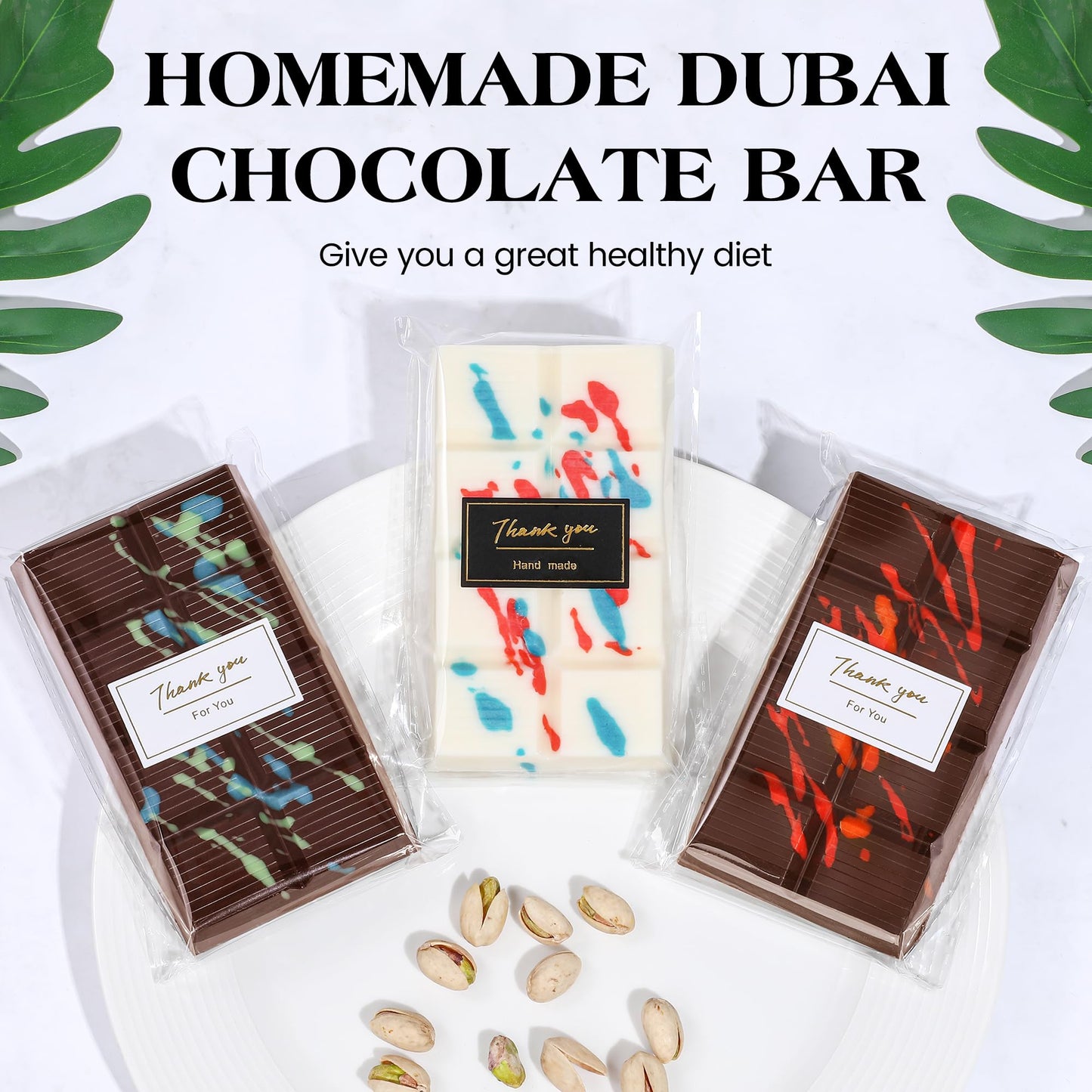 Kashme 200 Pcs Chocolate Bar Wrappers Set - Including 100 Pcs 4 X 8.3 Inch Plastic Chocolate Bar Packaging Bags And 100 Pcs Than