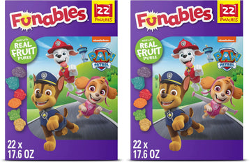 Funables Fruity Snacks, PAW Patrol, Assorted Fruit, Flavored Snacks, 0.8 oz 22 ct (Pack of 2)