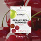 SIMPLY Really Real Gummies | Made with Real Fruit | Sour Cherry & Apple Fruit Bites | 1.8 oz (Pack of 8) | No Cane Sugar + Glute