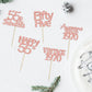Gyufise 30Pcs Rose Gold 55Th Birthday Cupcake Toppers Glitter Awesome Since Vintage 1968 Fifty Five 55 Fabulous Cheers To 55 Yea