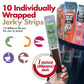 Jerky-n-Spice Exotic Jerky Gift Box, 10-Pack, Premium Flavored, High Protein, Gluten-Free, 1.7 Ounce Each