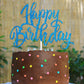 Notbadsys Birthday Cake Decorations, Gold Glitter Letters, Cake Topper, Blue, Model S1-1-(????)