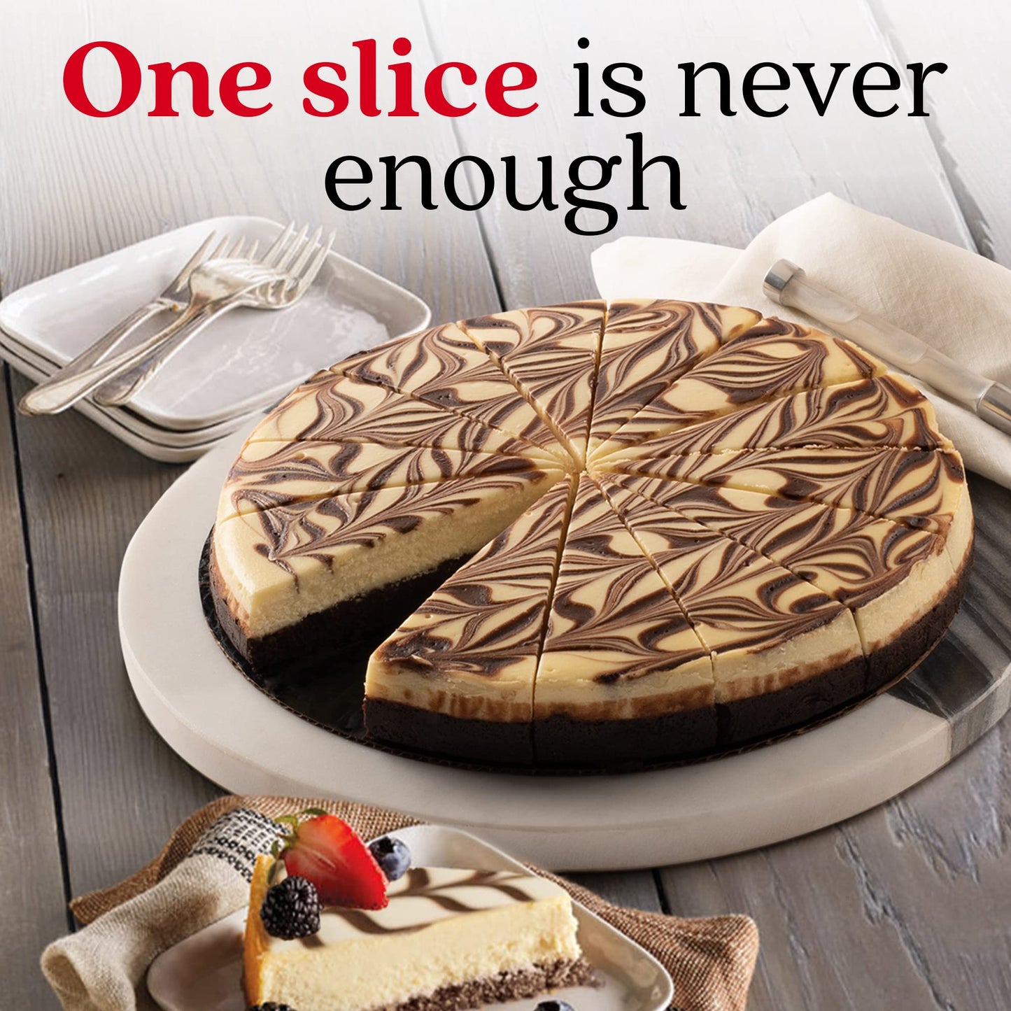 David'S Cookies Marble Truffle Cake 10'' - No Sugar Added Pre-Sliced 14 Pcs. Creamy Cake, Fresh Bakery Dessert Great Gift Idea