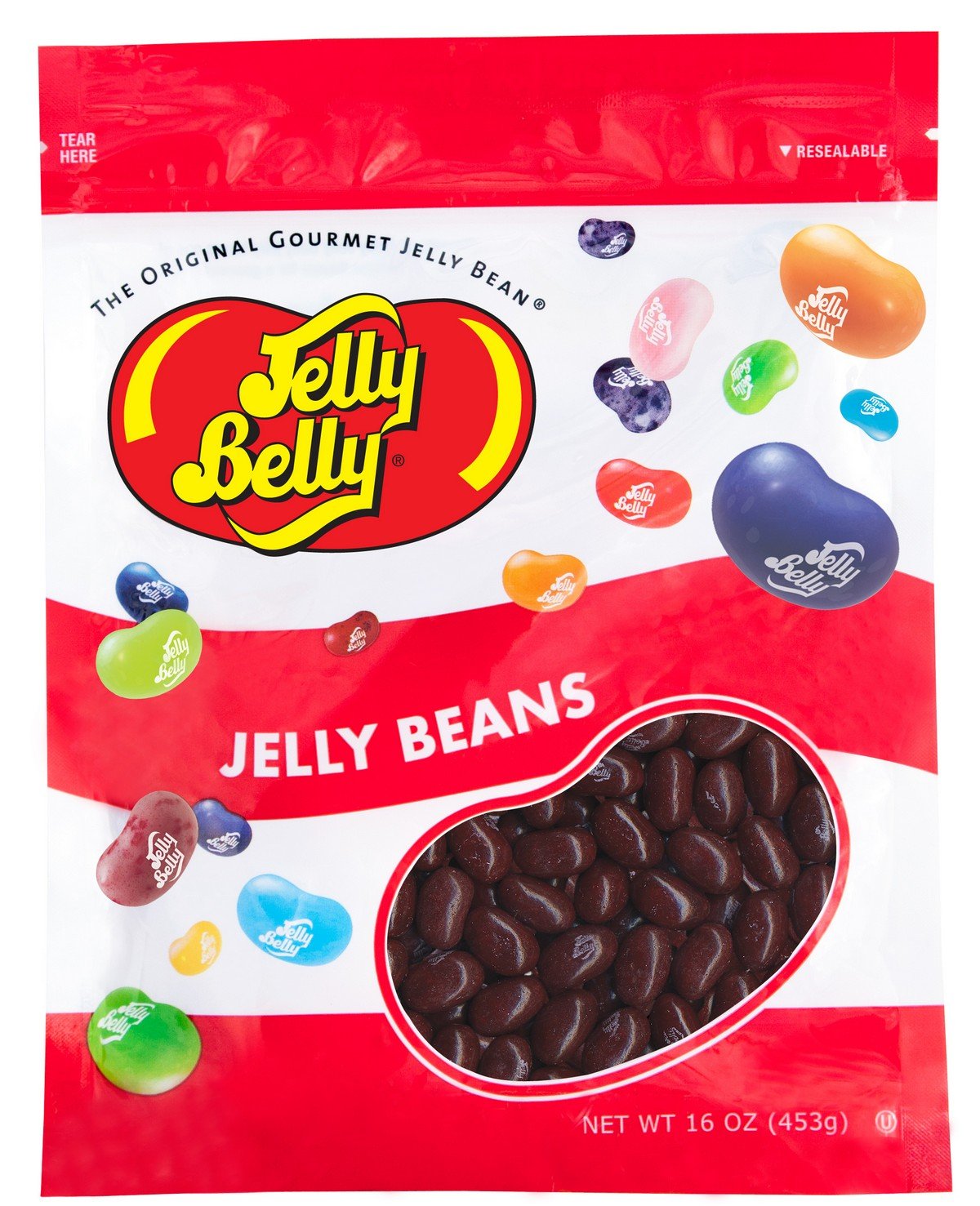 Jelly Belly Dr Pepper Jelly Beans - Resealable Bag - 1 Pound - Brown