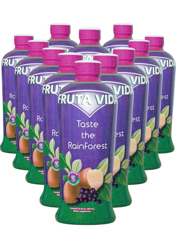 Fruta Vida - 12 Pack of 30 oz Bottles - Acai - Yerba Mate - Cupuacu Juice - by Pro Image International