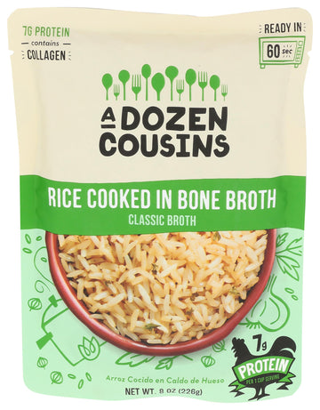 A Dozen Cousins Classic Chicken Bone Broth Rice 8 Oz