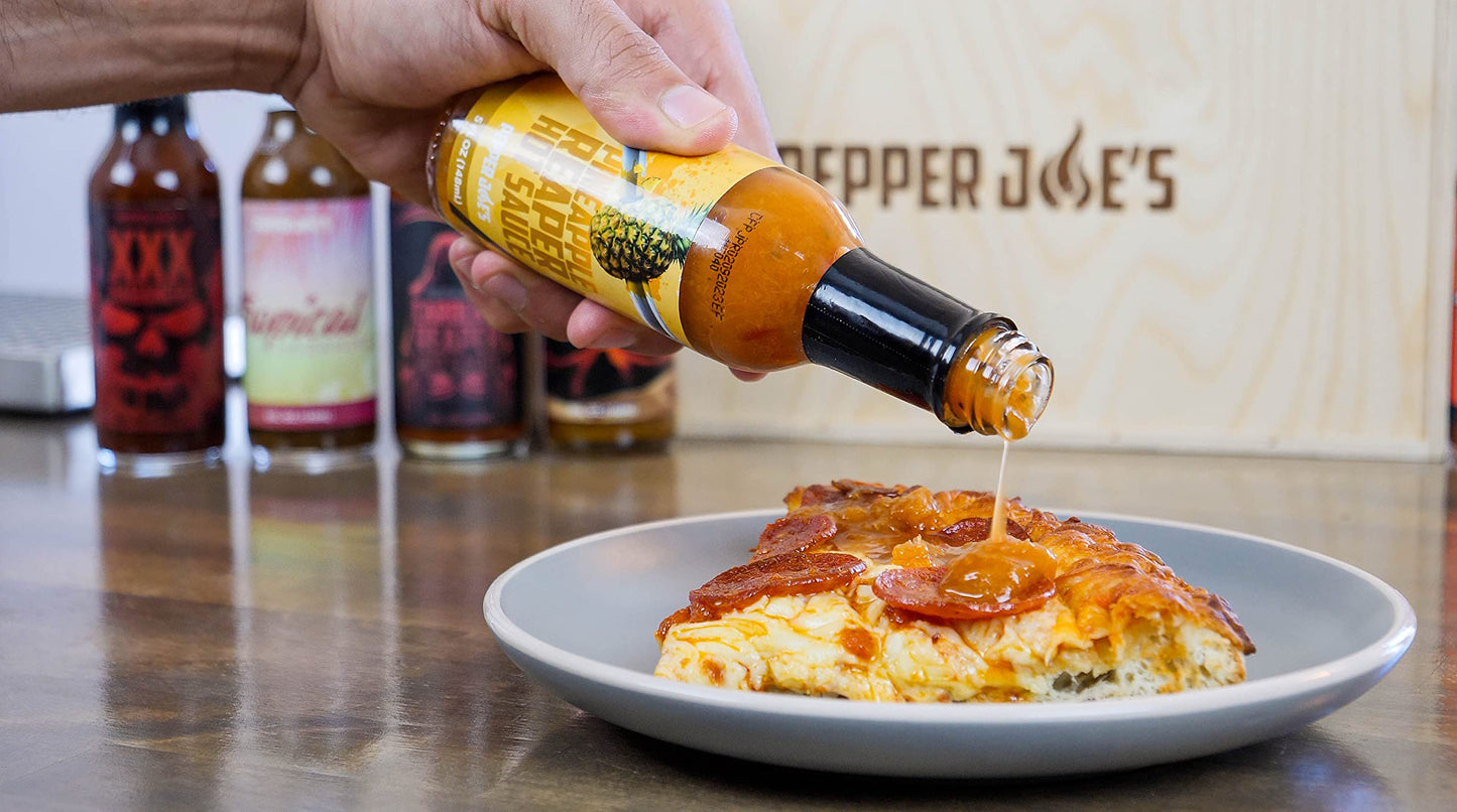 Pepper Joes Pineapple Reaper Hot Sauce - Premium Carolina Reaper Sauce - Made With Worlds Hottest Chili Pepper And Ripe Pineappl