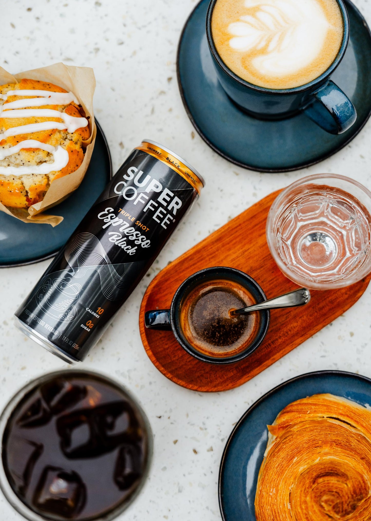Super Coffee Espresso, Iced Keto Coffee (0G Added Sugar, 10 Calories) [Triple Shot Black] 11 Fl Oz, 12 Pack | Iced Coffee, Cold