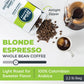 Wink Coffee Blonde Espresso  Whole Bean Coffee  100% Arabica  Large 2.2 Pound Bag  Colombian Single Origin  Smooth  Light  and Complex  Sustainably Sourced