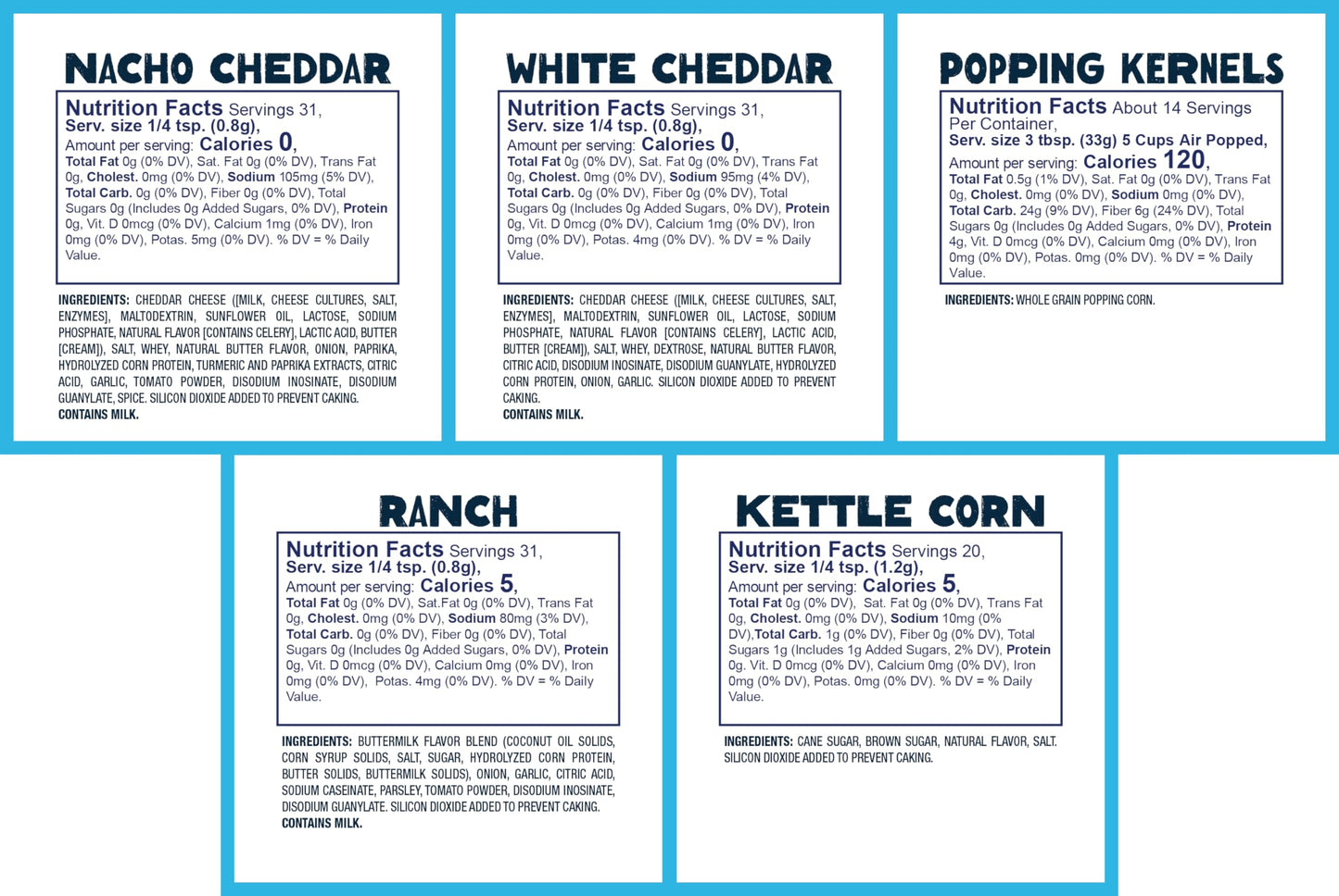 Kernel Seasons Movie Night Supplies, Popcorn and Seasoning Party Pack, 4 Flavor Variety Pack