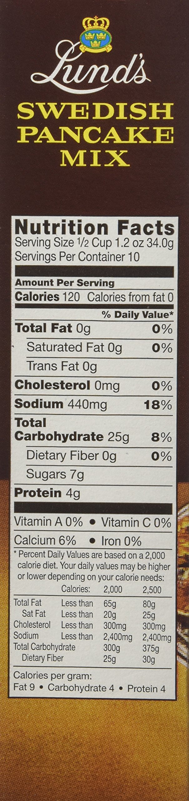 Lunds Swedish Pancake Mix, 12-Ounce Boxes (Pack of 12)