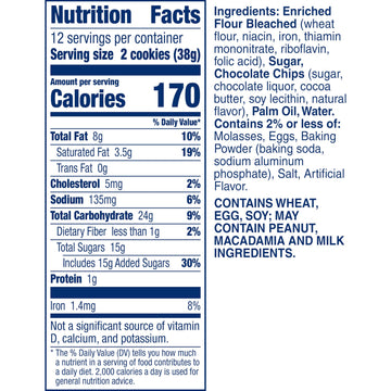 Pillsbury Ready to Bake Chocolate Chip Cookie Dough, Makes 24 Cookies, 16 oz