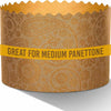 Geborilma Panettone Paper Molds - 16-Pack, 12 oz, H 3.5 x W 4.25 Inch, H 9 cm x W 11 cm, Colomba Paper Mold for Baking Paska, Ea