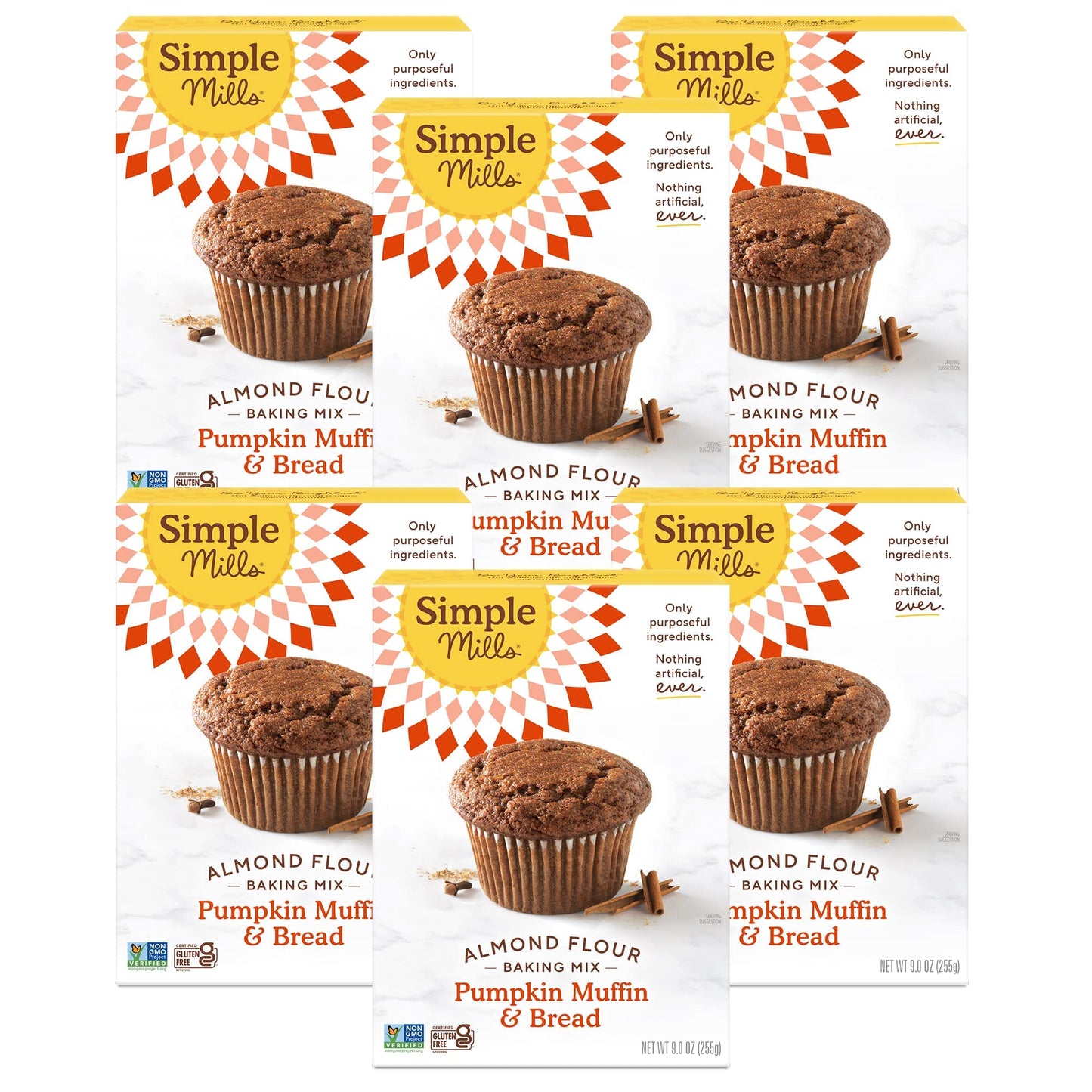 Simple Mills Almond Flour Baking Mix, Pumpkin Muffin & Bread Mix, Gluten Free, Plant Based, Paleo Friendly, 4.25 Ounce (Pack of