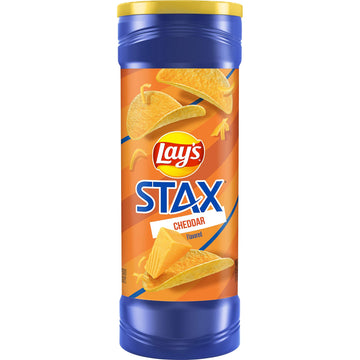 Lay's Stax Potato Crisps, Cheddar, 60.5 Ounce (Pack of 11)