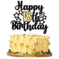 Gyufise 1Pc Happy 18Th Birthday Cake Topper Happy 18 Birthday Cake Decoration For 18 & Fabulous Birthday Hello 18 Party Annivers