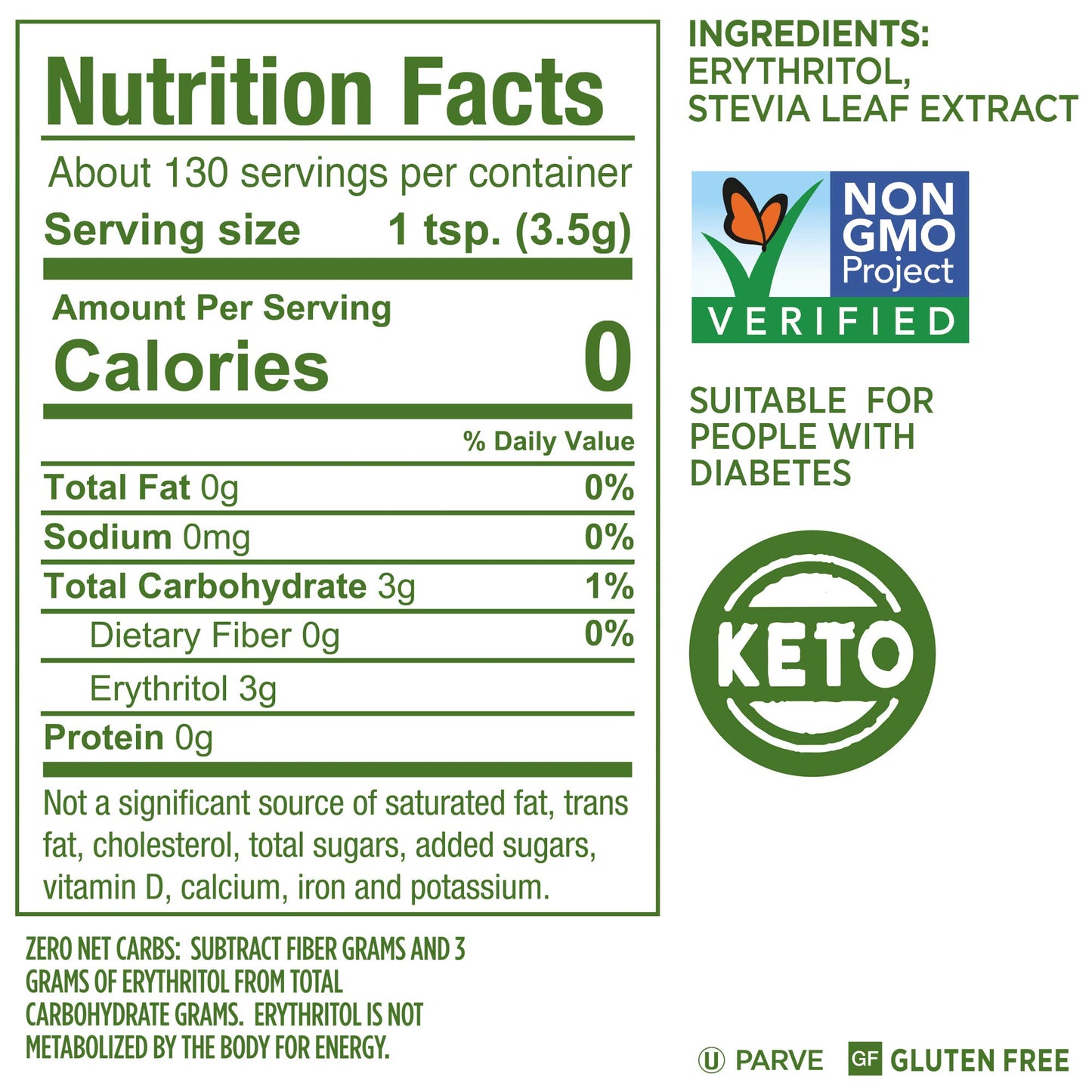 Splenda Stevia Zero Calorie Sweetener Jar Refill, Plant Based Sugar Substitute Granulated Powder, 16 Oz Pouch