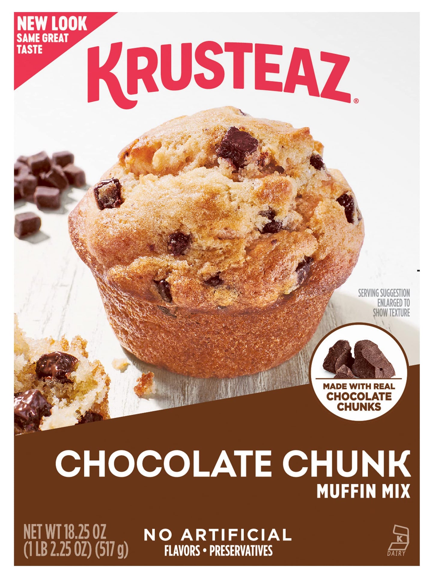Krusteaz Muffin Mix, Chocolate Chunk Muffin Mix, 18.25 oz (Pack of 2)