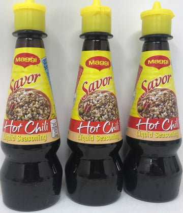 Maggi Savor Liquid Seasoning, Hot Chili 130ml, 3 Pack