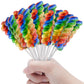 Primary Colors Candy Swirl Lollipops 30pk - Rainbow MultiFruit Flavors, Individually Wrapped, 15g Each, Perfect for Party Favors