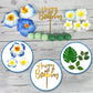 23 Pcs Flower Cake Topper Hawaiian Cake Decorations With Palm Leaves Hibiscus Flowers Balls For Hawaii Aloha Jungle Summer Theme