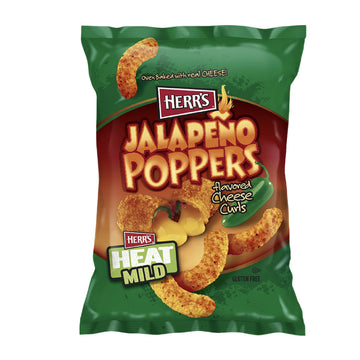 Herrs Jalapeno Popper Cheese Curls, 1 Ounce (Pack of 42 bags)