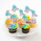 24 Pcs Ice Skating Cupcake Toppers Glitter Ice Sports Snowflake Cupcake Picks For Skating Theme Baby Shower Kids Birthday Party