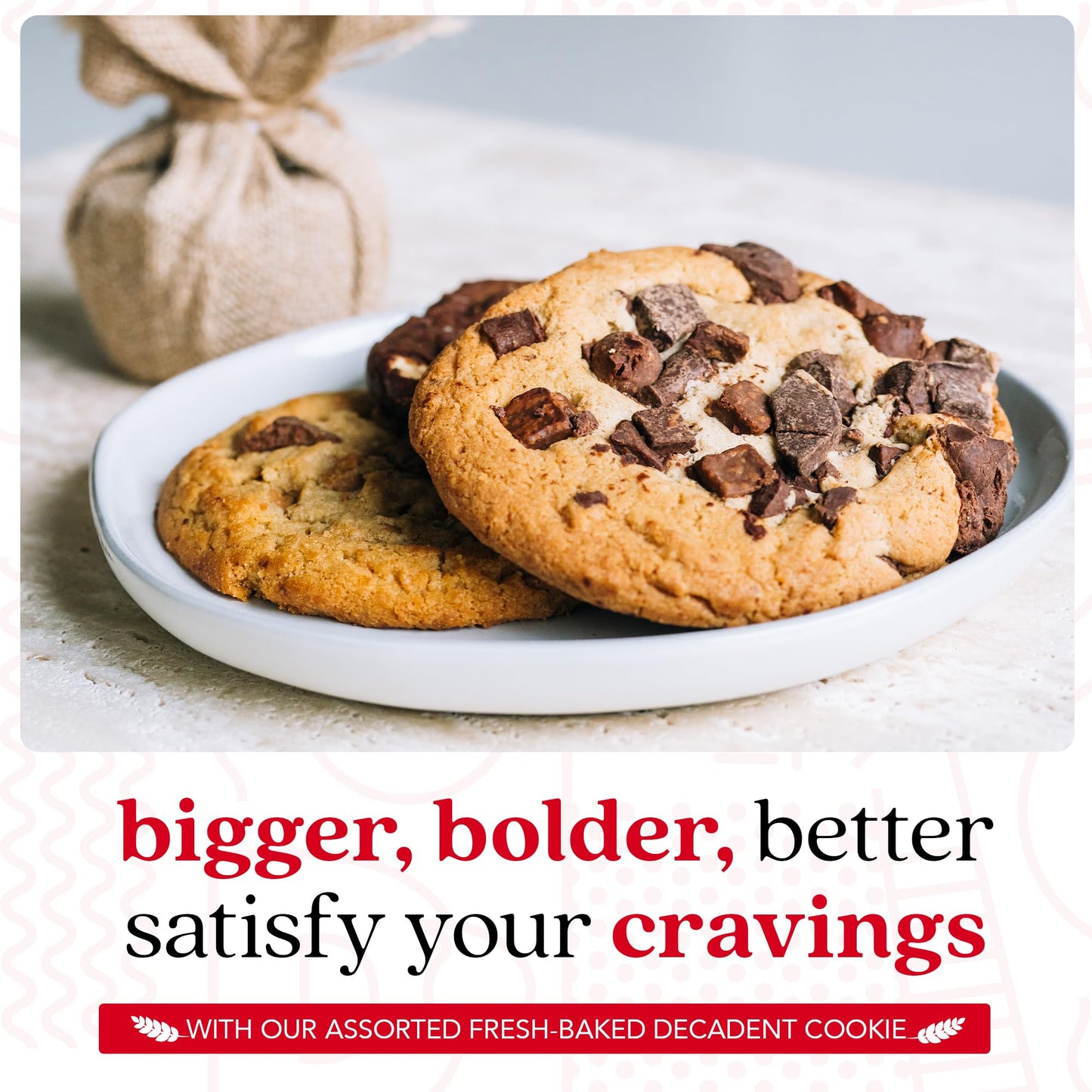 Davids Cookies Assorted Fresh-Baked Decadent Cookie Gift Basket Tin - Luscious Large Cookies No Added Preservatives 4 oz./ each