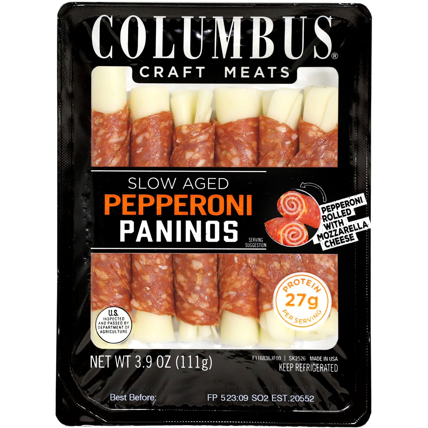 COLUMBUS Pepperoni Panino, 3.9 Oz