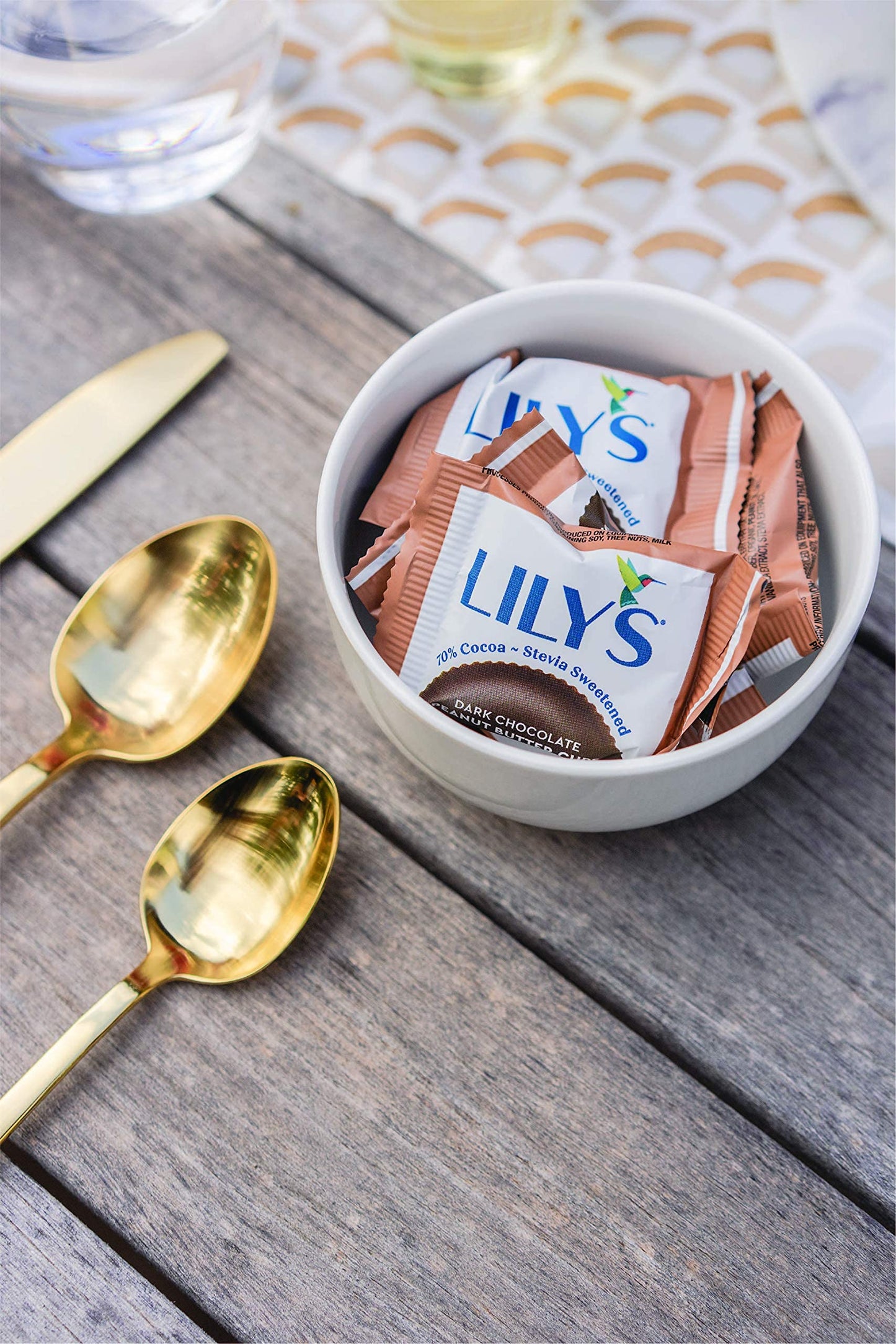 Lilys Dark Chocolate Peanut Butter Cups, Keto-Friendly, Gluten-Free, 3 Pack, 3.2 Oz