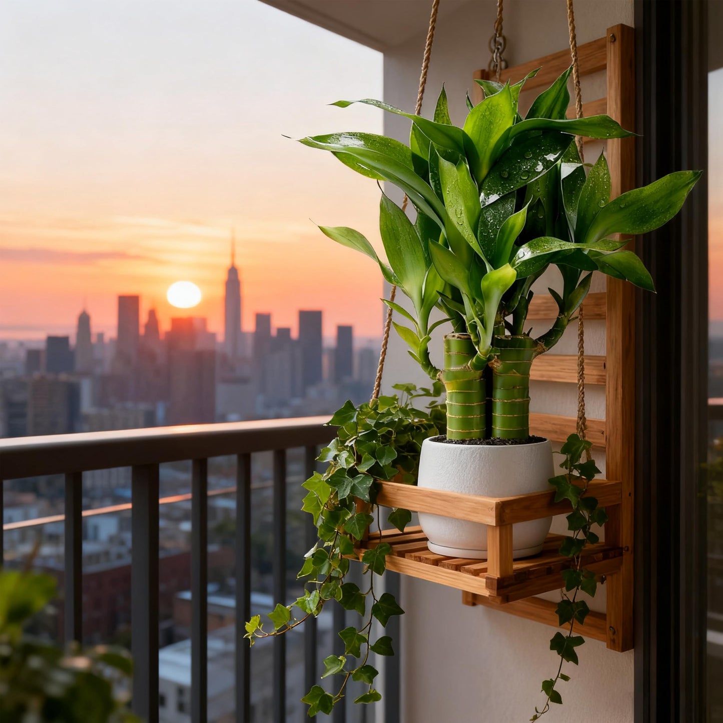 3 Stalks Lucky Bamboo Plants Indoor Live - Multi-Height Set (2x6 & 1x8   ) for Good Luck & Prosperity - Easy Care Houseplant, Ho