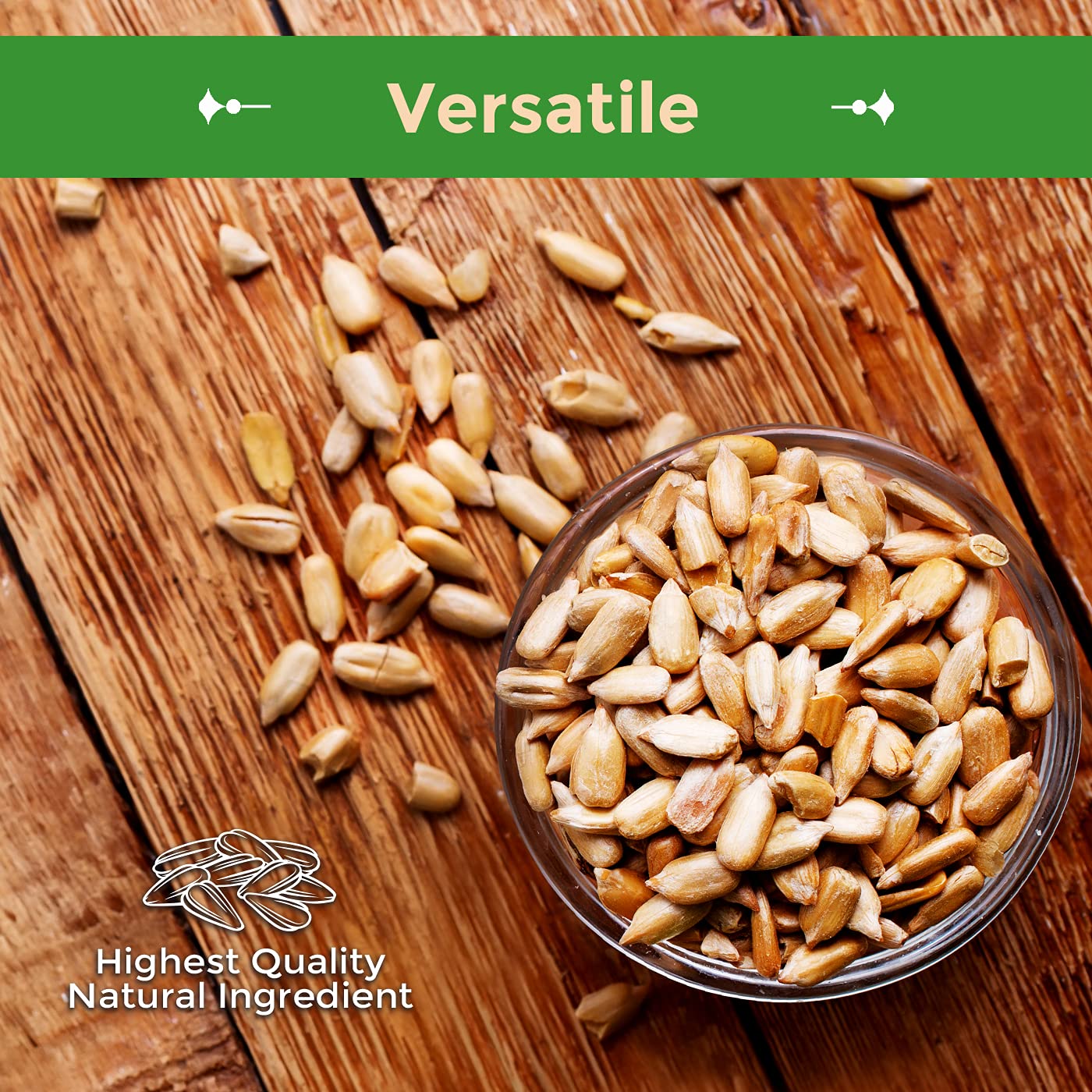 Sincerely Nuts Sunflower Seeds Roasted and Salted, Hulled | No Shell, Gluten-Free Snack, Vegan, and Kosher Certified,3(LB) Bag