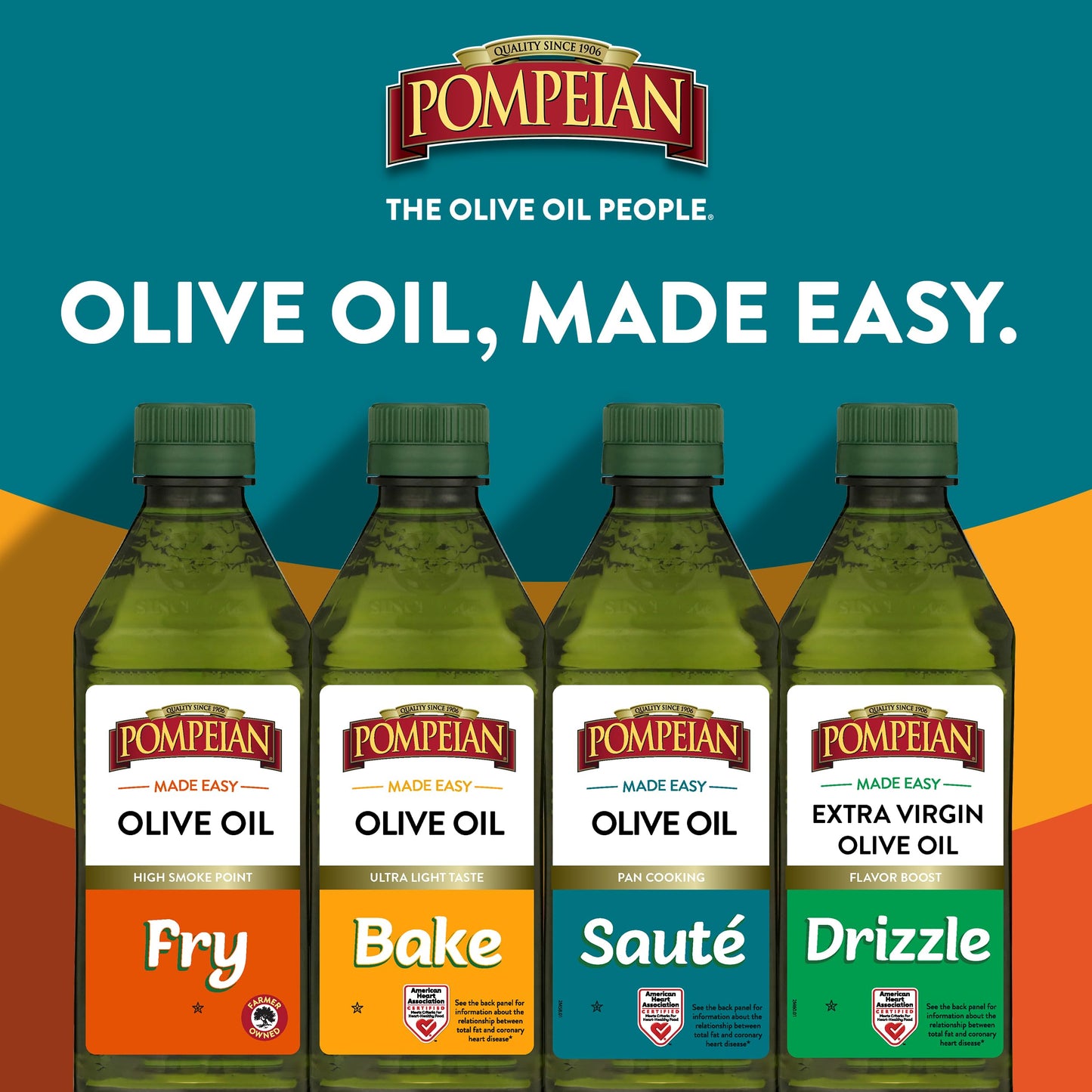 Pompeian Fry Olive Oil, High Smoke Point, Non-GMO, 16 Fl Oz (Pack of 1)