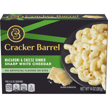 Cracker Barrel Sharp White Cheddar Macaroni & Cheese Dinner, 14 oz Box