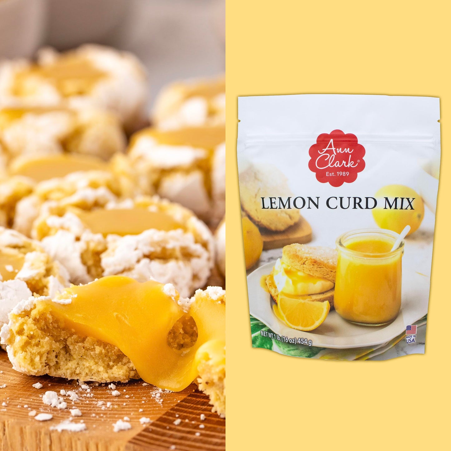 Ann Clark Premium Lemon Curd Mix, 16 Oz, Makes About 3-1/4 Cups