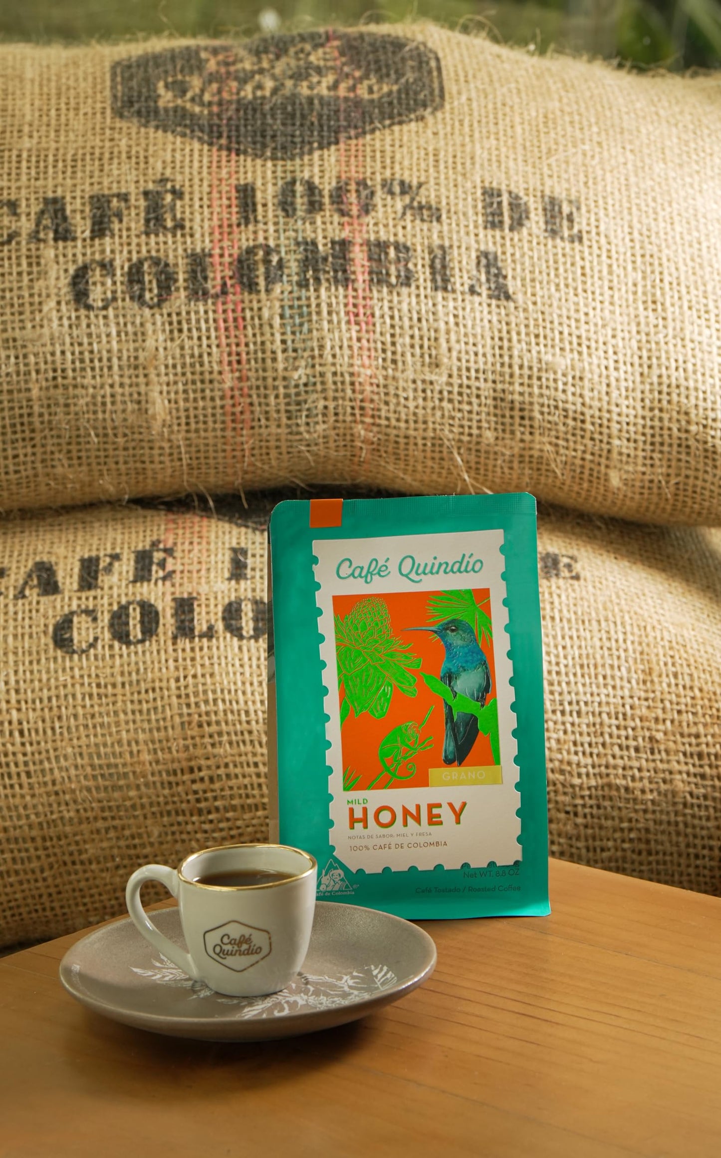 Cafe Quindio Specialty Harvest - Medium Roast 100% Colombian Excelso Whole Bean Arabica Coffee With Natural Mild Honey Tasting N