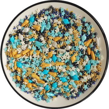 Edible Space Themed Planet Rocket Sugar Sprinkles Spacecraft Dessert galaxy sprinkles Star Cake Cupcake Toppers Pearls cookie de