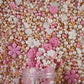 Confect Edible Cake Topping Sprinkles Mix, Vegan & Gluten-Free, Pink, Gold & White, 4.2 Oz