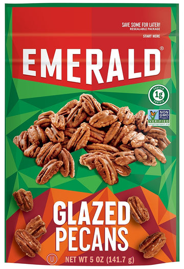 Emerald Glazed Pecans, 5 Ounce Resealable Bags, Pack of 6, Model 109299