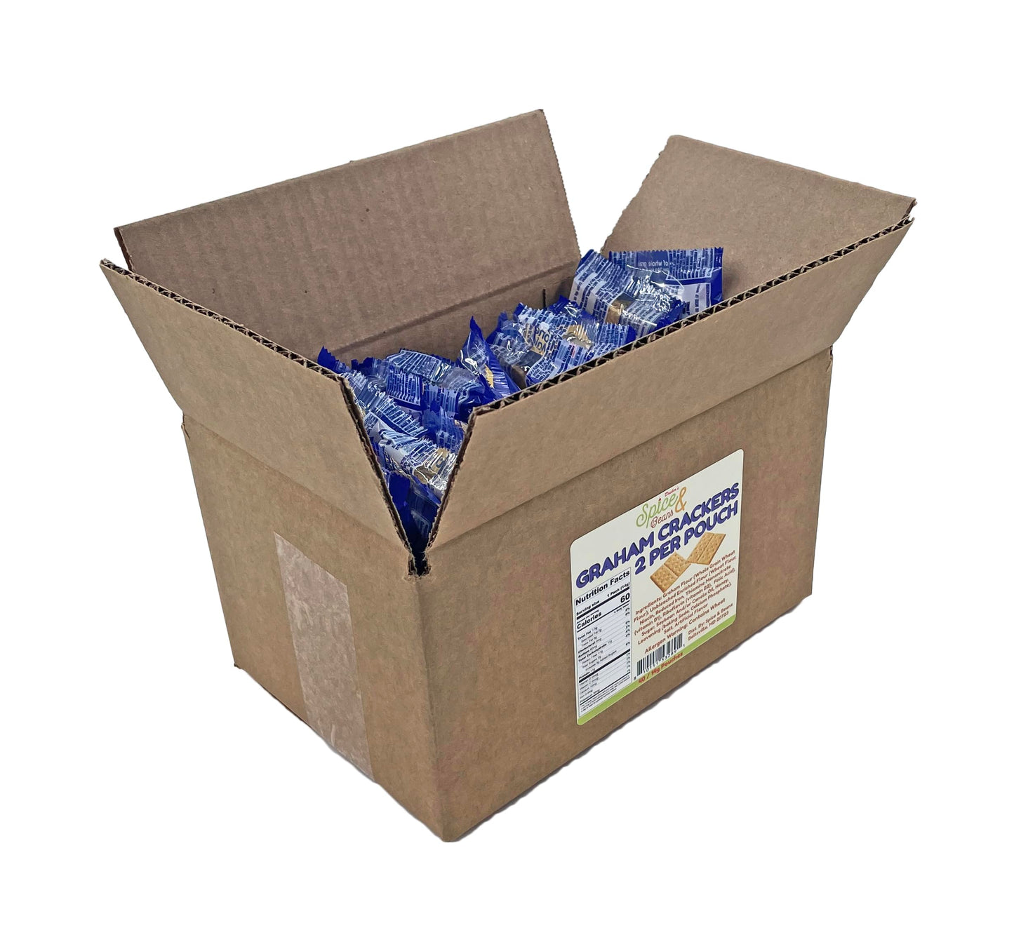 Graham ers  Portion Packaged in Twin Packs (40/2packs  80 ers total)  by Dashers Spice & Beans