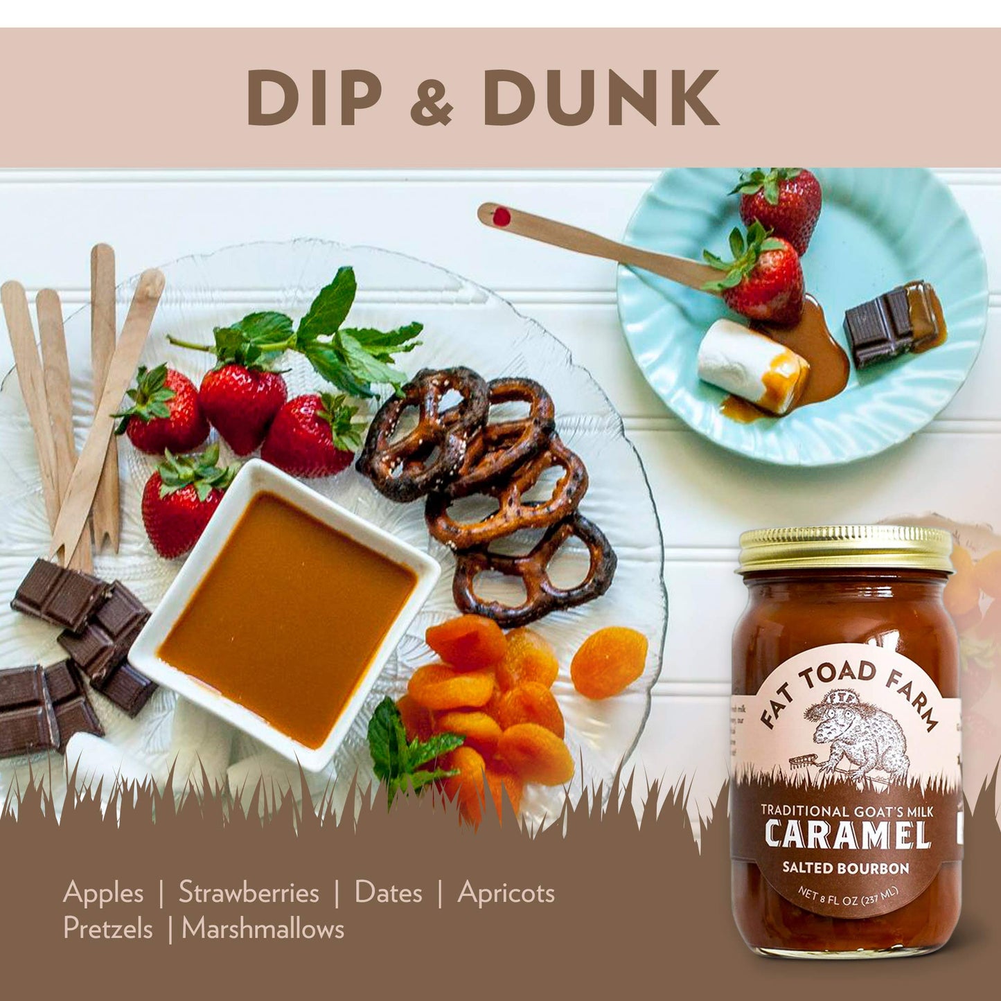 Fat Toad Farm Goat’s Milk Caramel Sauce, Salted spirit-inspired flavor, Gluten Free, 8 Fl Oz