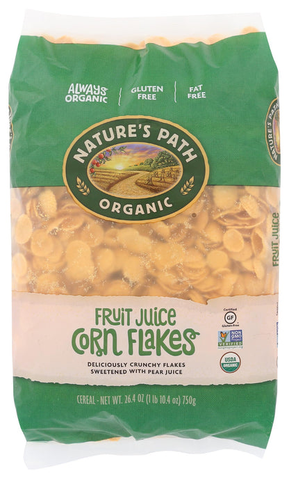 Natures Path Organic Corn Flakes Cereal, 26.4 oz Eco Pac Bags