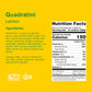 Loacker Quadratini Lemon Wafers Large - Crispy Bite Size Wafer Cookies - 30% Less Sugar - Lemon Cream Filling - Non-Gmo - Pack Of 6