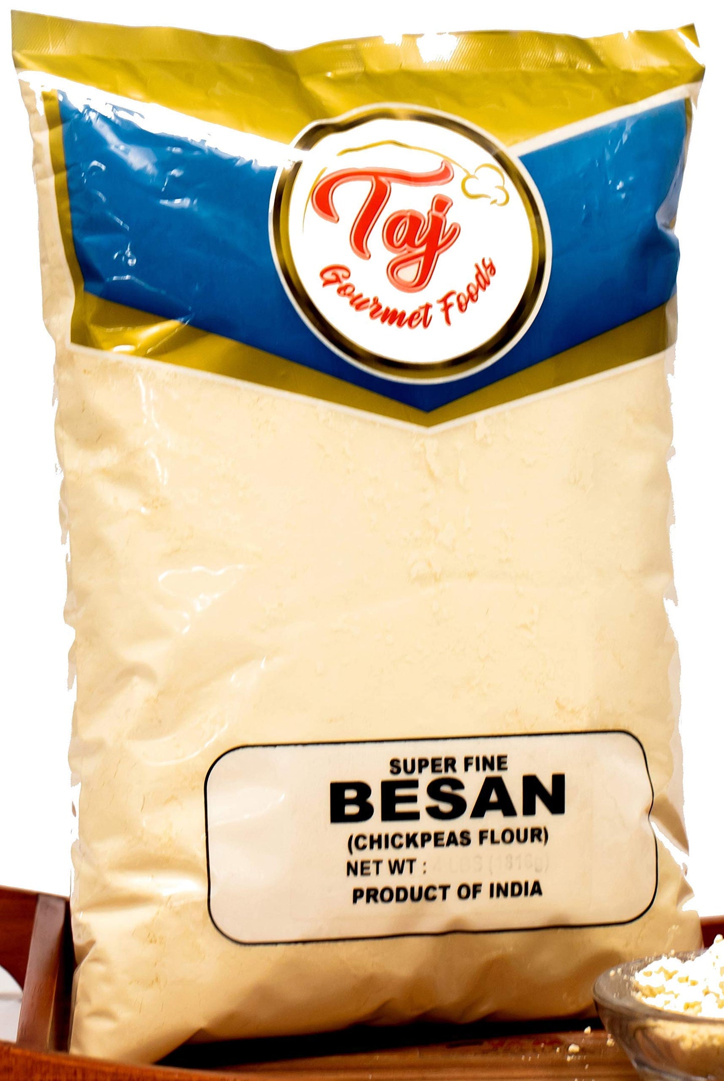 TAJ Besan Flour 2-Pounds | Chick Pea | Gram Flour | Finely Grounded
