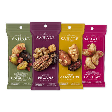 Sahale Snacks Glazed Nut Blend Variety Pack, 1.5 Oz (12 Bags) - Non-GMO, Gluten-Free, Dry-Roasted Mixed Nuts