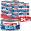 Bumble Bee Solid White Albacore Tuna in Water, 7 oz Can, Pack of 24, Non-GMO, 37g Protein, Wild Caught, Blue Packaging