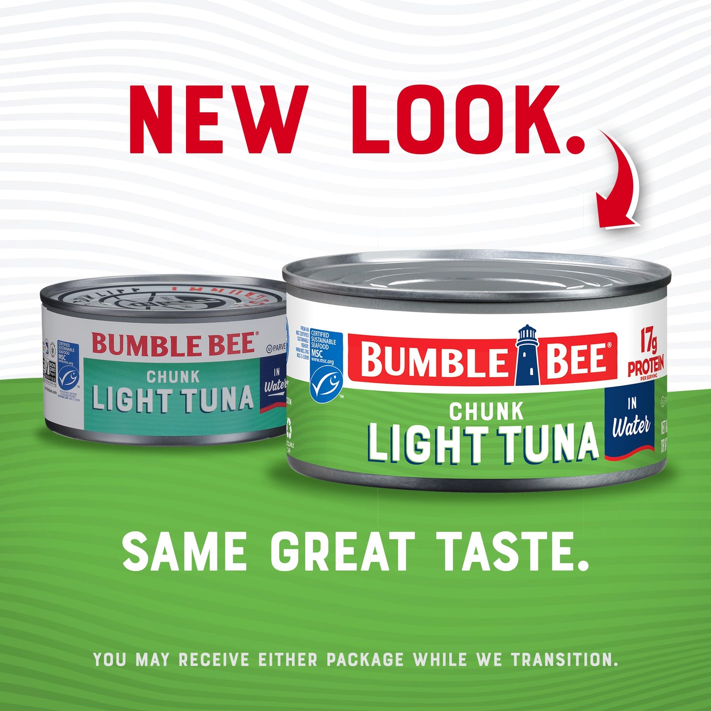Bumble Bee Chunk Light Tuna In Water, 12 Oz Can - Wild Caught Skipjack Tuna - 17G Protein Per Serving - Msc Certified Sustainable Seafood, Non-Gmo, Gluten Free, Kosher