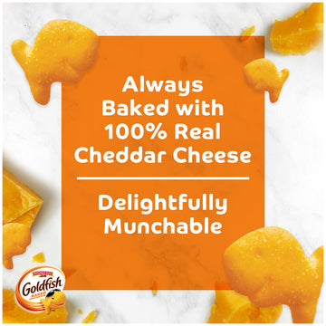 Pepperidge Farm Goldfish Cheddar Crackers, 19.2 oz. Resealable Bags, 3-count Box